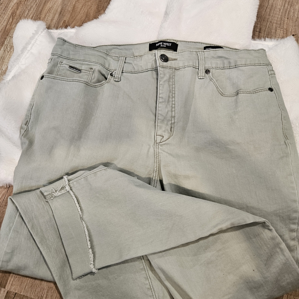 Nine West Jeans Womens Soft Grey Size 14
